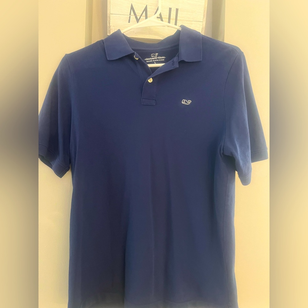 Vineyard vines boys large navy polo